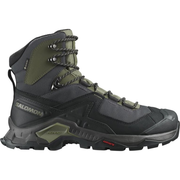 Botas Caminhada Salomon Quest Element GTX Masculino Pretas Verde Oliva | PT X15372